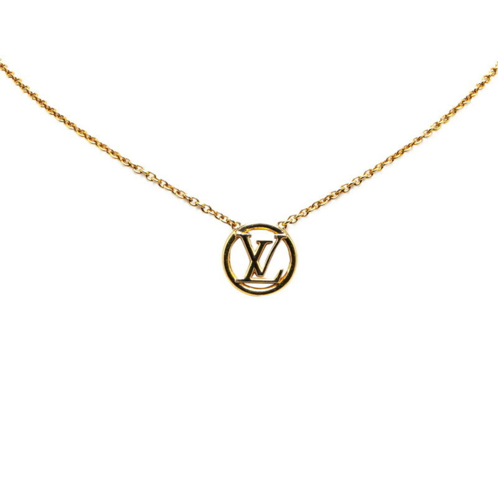 Louis Vuitton Louis Vuitton Monogram Necklace M80259 Gold Metal Necklace M80259 - Picture 1 of 6